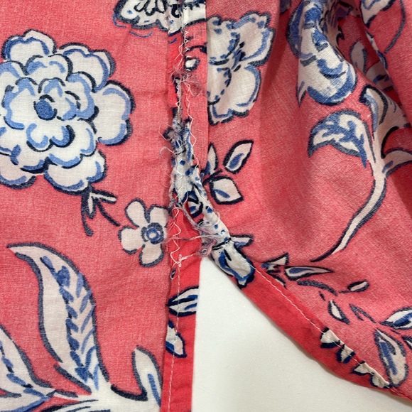 Joules Tank Top Blouse Size 14 Pink And Blue Print - Picture 8 of 9